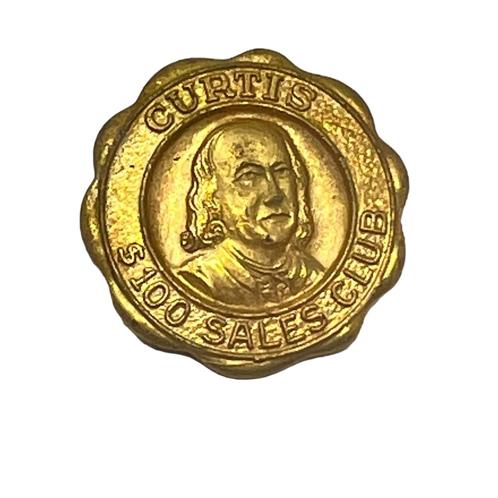 Vintage‎ Curtis $100 Sales Club Pin Curtis Publishing Rochester NY Lapel